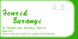 henrik buranyi business card